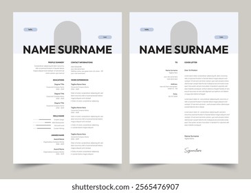 Clean Resume Layout, Minimalist resume cv template, Resume design template