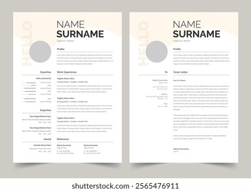 Clean Resume Layout, Minimalist resume cv template, Resume design template