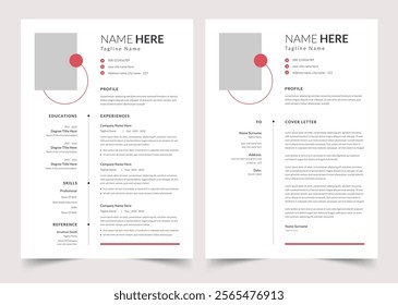 Clean Resume Layout, Minimalist resume cv template, Resume design template