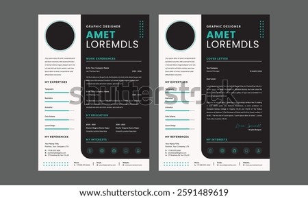 Clean Resume Layout, Minimalist resume cv template, Resume design template
 Stock photo © 