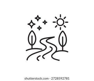 Ilustração do projeto do vetor do ícone Clean River