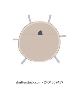 clean robot vacuum cleaner cartoon. line isometric, automatic electric, dust hand clean robot vacuum cleaner sign. isolated symbol vector illustration