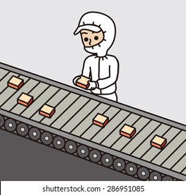 Clean room factory work