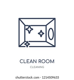 Clean Room icon. Clean Room linear symbol design from Cleaning collection. Simple outline element vector illustration on white background.