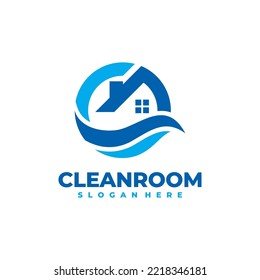 Clean room logo vector. Cleaning service business logo template design concept.