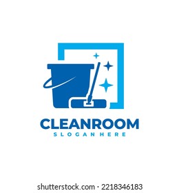 Clean room logo vector. Cleaning service business logo template design concept.