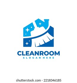 Clean room logo vector. Cleaning service business logo template design concept.