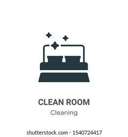 Clean room vector icon on white background. Flat vector clean room icon symbol sign from modern cleaning collection for mobile concept and web apps design.