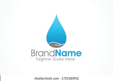 clean safe care water logo template