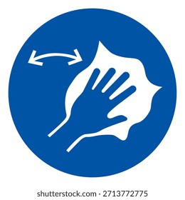 Limpie Y Desinfecte El Signo Del Símbolo De La Superficie De Trabajo, Ilustración vectorial, Aislar En La Etiqueta Blanca Del Fondo. EPS10