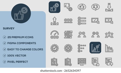 Coleção de ícones limpa e dimensionável — se encaixa perfeitamente em design da Web, painéis ou conteúdo editorial.
