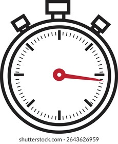 Clean, scalable stopwatch vector artwork.