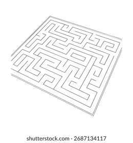 A clean, seamless abstract pattern inspired by maze and labyrinth forms, perfect for modern design, backgrounds, and decorative layouts with a balanced geometric aesthetic.