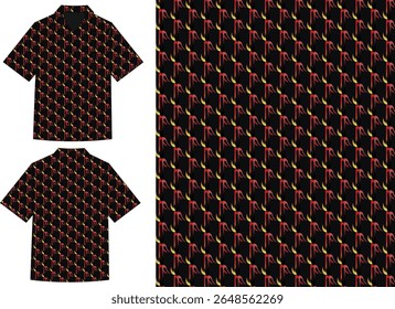 Clean seamless pattern with white and teal arrow lines on dark background. A perfect minimalist yet futuristic design for modern apparel and surface use.