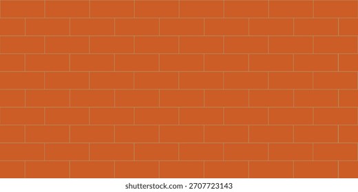 Reinigen Sie nahtlos roten Ziegelhintergrund perfekt für Grafikdesign, Poster, Web-Design, Tapeten und Druckmaterialien. Natürliche Textur mit klaren Details.