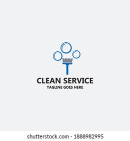 Clean service logo design template. Vector illustration