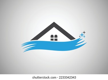 Clean service logo design Vector design concept.