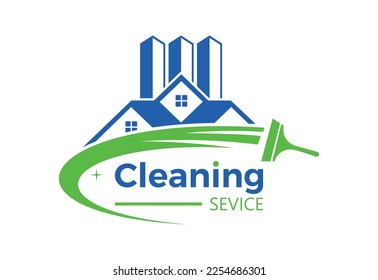 Clean service logo design, Vector design concept
