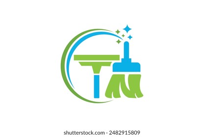 Diseño de logotipo de servicio limpio, concepto de diseño de Vector Vector gratis