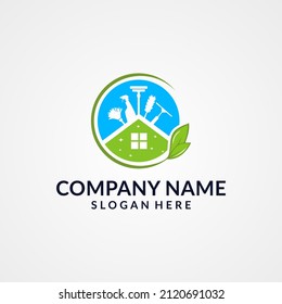 plantilla de logotipo de servicio limpio aislada en un logotipo para una empresa o servicio de limpieza.