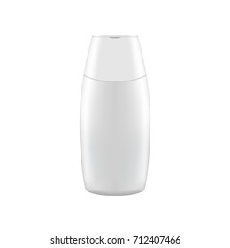 Clean shampoo bottle mock up. Cosmetic presentation Template