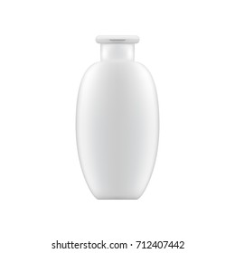 Clean shampoo or lotion bottle mock up. Cosmetic presentation Template