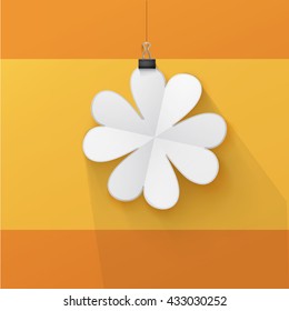 Clean Shamrock Paper Cut Element for Your Fortune