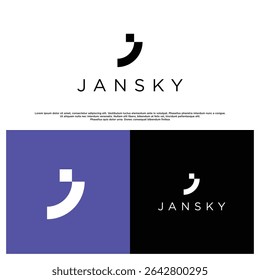 Clean and sharp letter J logo with a contemporary look, perfect for digital, fashion, or business applications.