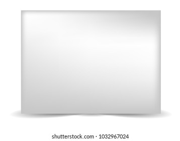 clean sheet of paper on a white background