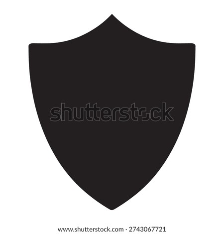 Clean Shield Icon for Security, Defense, and Assurance in Business and Technology
