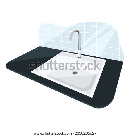 Clean shimmering sink, clean kitchen.