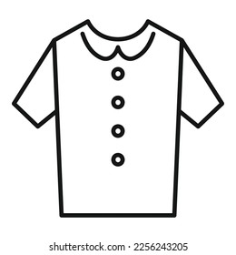 Clean shirt icon outline vector. Fashion suit. Child back