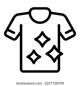 Clean shirt icon outline vector. Front fashion. Cotton uniform
