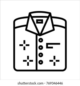 Clean shirt vector outline icon