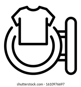 Clean shirt from washing machine icon. Outline clean shirt from washing machine vector icon for web design isolated on white background