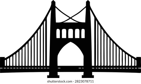 clean silhouette goldeng ate bridge