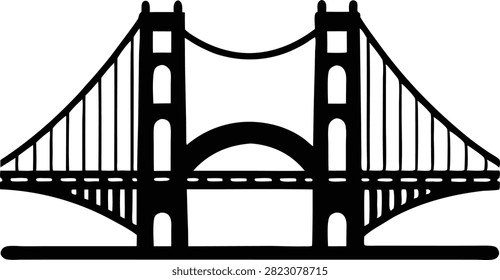 clean silhouette goldeng ate bridge