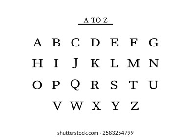 Clean and Simple Alphabet Display.