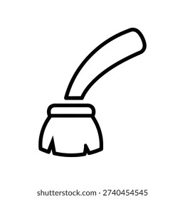 Clean and simple black paper clip line art vector perfect for office, stationery, and document design projects.