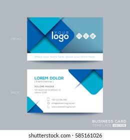 Clean And Simple Blue Business Card Namecard Design