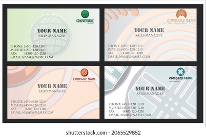 Plantilla de tarjeta de visita limpia y sencilla, tarjeta de nombre horizontal moderna, Ilustración vectorial de estilo plano. Tarjeta de visita y diseño de artículos de escritorio, tarjeta de visita creativa y profesional
