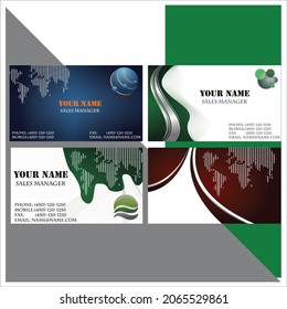 Clean and simple Business Card Template, Modern horizontal name card, Flat Style Vector Illustration. Stationery Design and visiting card, Creative and professional business card