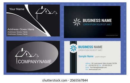 Clean and simple Business Card Template, Modern horizontal name card, Flat Style Vector Illustration. Stationery Design and visiting card, Creative and professional business card.