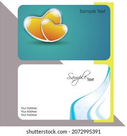 Clean and simple Business Card Template, Modern horizontal name card, Flat Style Vector Illustration. Stationery Design and visiting card, Creative and professional business card.