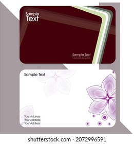 Clean and simple Business Card Template, Modern horizontal name card, Flat Style Vector Illustration. Stationery Design and visiting card, Creative and professional business card.