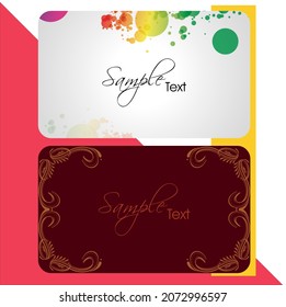 Clean and simple Business Card Template, Modern horizontal name card, Flat Style Vector Illustration. Stationery Design and visiting card, Creative and professional business card.
