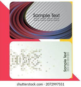 Clean and simple Business Card Template, Modern horizontal name card, Flat Style Vector Illustration. Stationery Design and visiting card, Creative and professional business card.