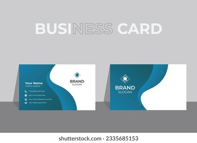Clean and simple business card template. Creative and modern business card template. Corporate business card, name card template ,horizontal simple clean layout design template.
