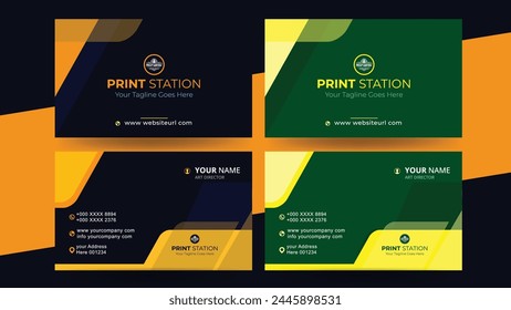 clean simple business card template modern design