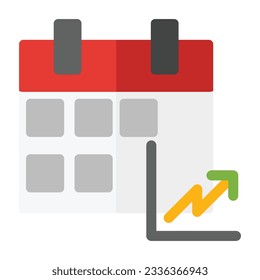 clean simple calendar icon flat style design isolated on white background